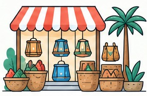 Local Markets - spices handicrafts sarees and Kerala products
